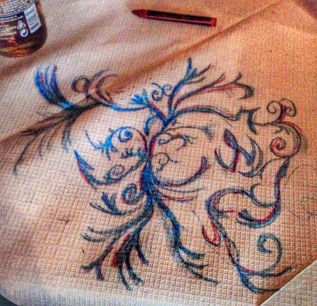 ręcznie haftowany wzor